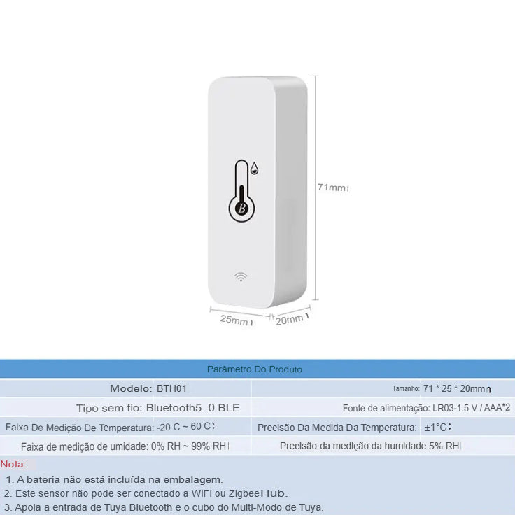 Sensor inteligente de temperatura Smart Bluetooth